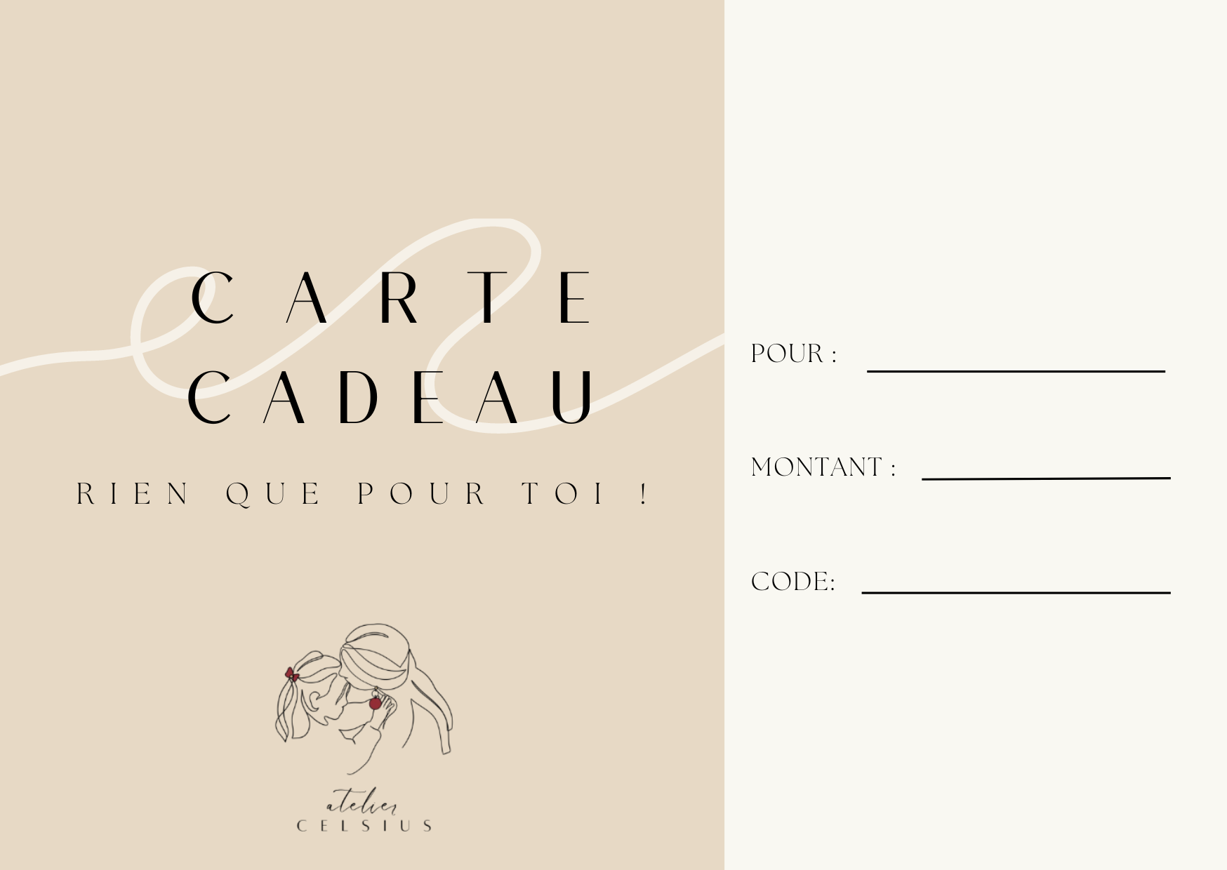 Carte Cadeau-Atelier celsius