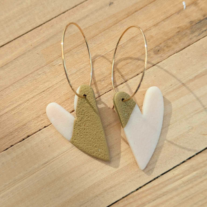 Coeur – Rose Pastel et Jaune Ocre