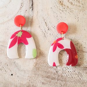Boucles d’oreilles Arc en ciel – Bouquet – Bijou unique & fait-main
