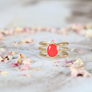 Bague Désert – Coquelicot – Bijou unique & fait-main