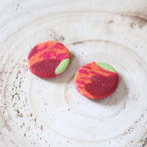 Boucles d’oreilles Galet – Bouquet – Bijou unique & fait-main