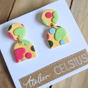 Boucles d’oreilles Jaune et Cie – Bijou unique & fait-main