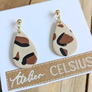 Boucles d&rsquo;oreilles Léopard – Bijou unique & fait-main