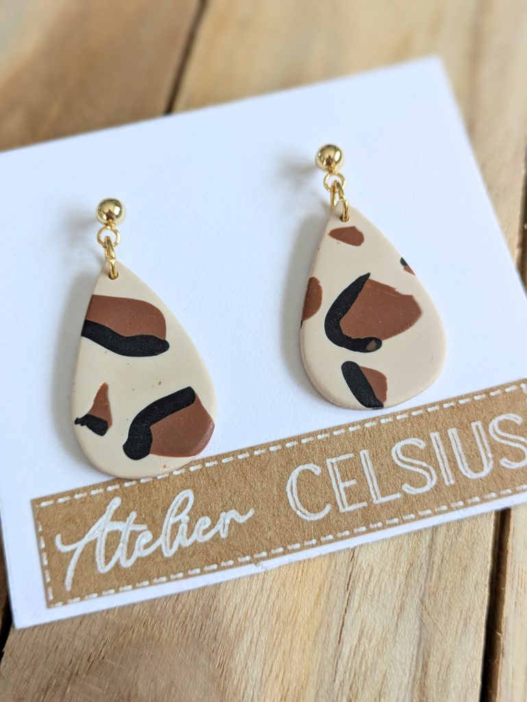 Boucles d&rsquo;oreilles Léopard – Bijou unique & fait-main